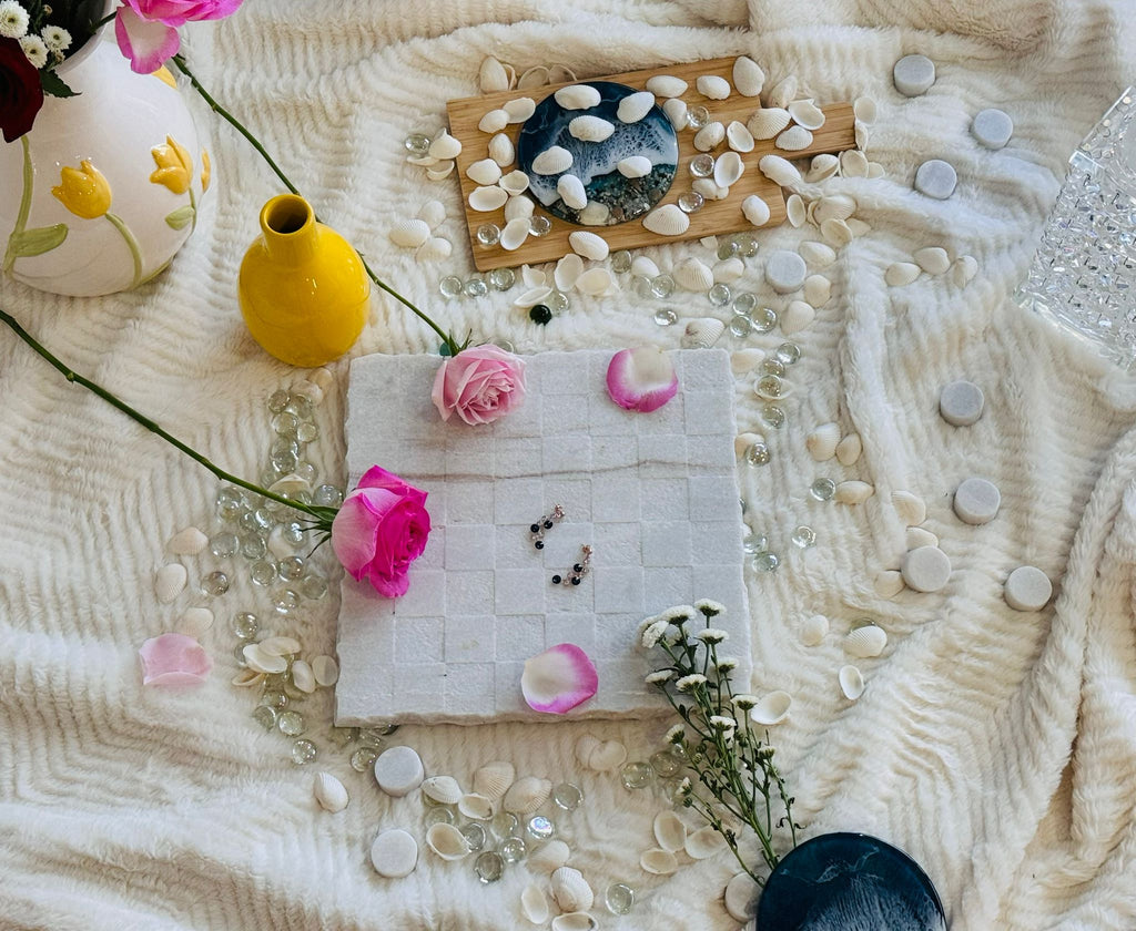 Aurora earrings - rose gold