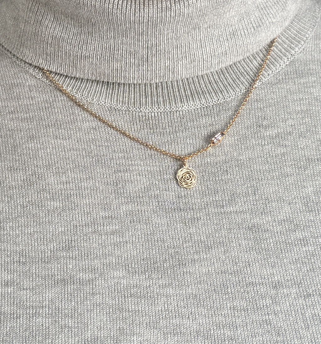 Isla necklace - rose gold