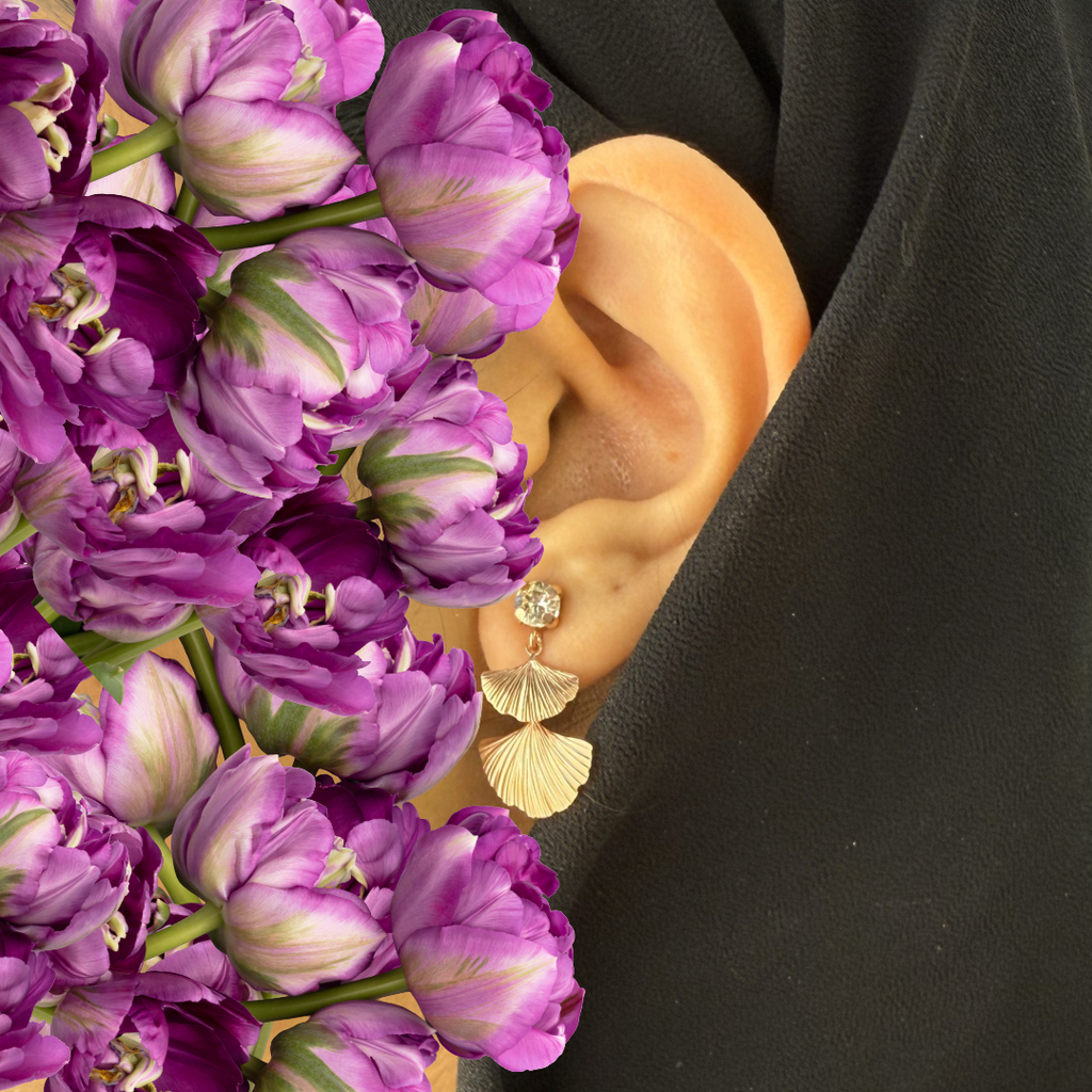 Mia earrings - rose gold