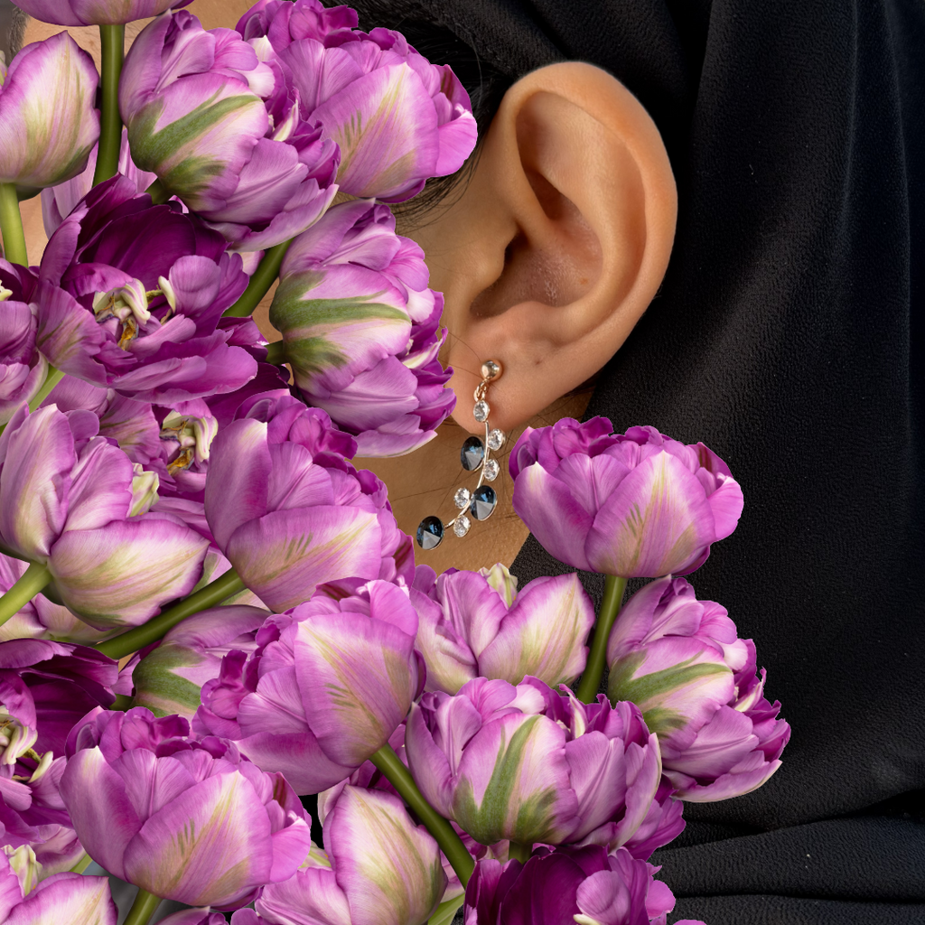 Aurora earrings - rose gold